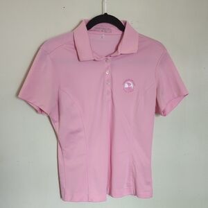 Nike Golf Pink Polo Shirt Pebble Beach Golf Links Women's Size M